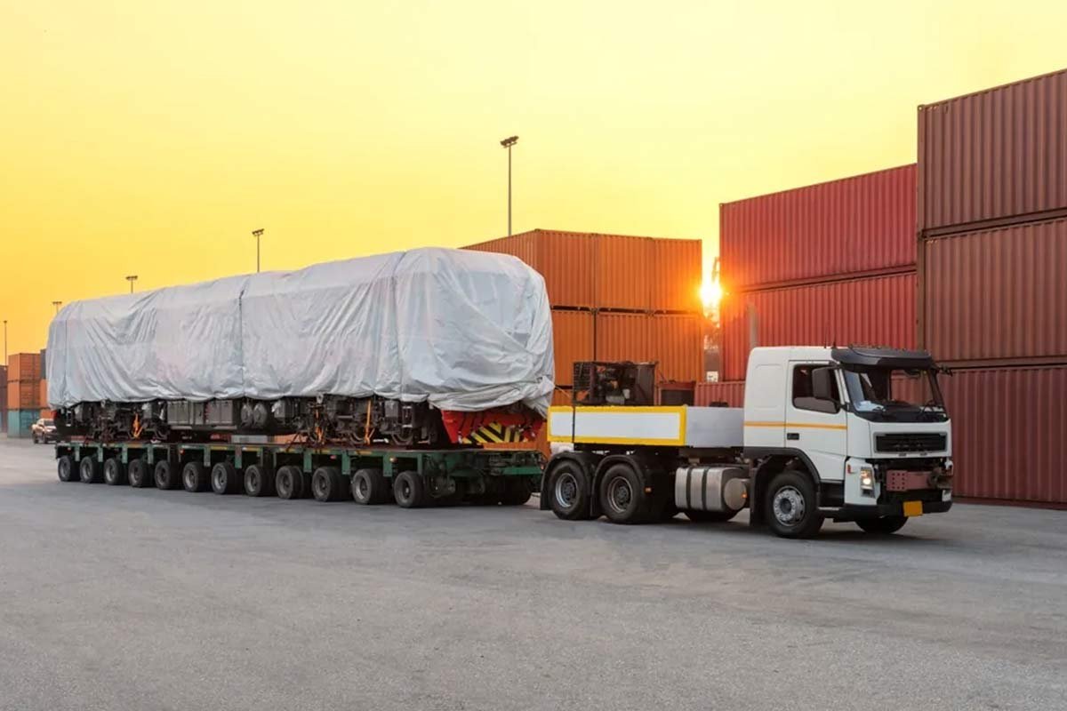 Emirates Way Cargo Heavy Load Truck is Shown with safe Covering of Load