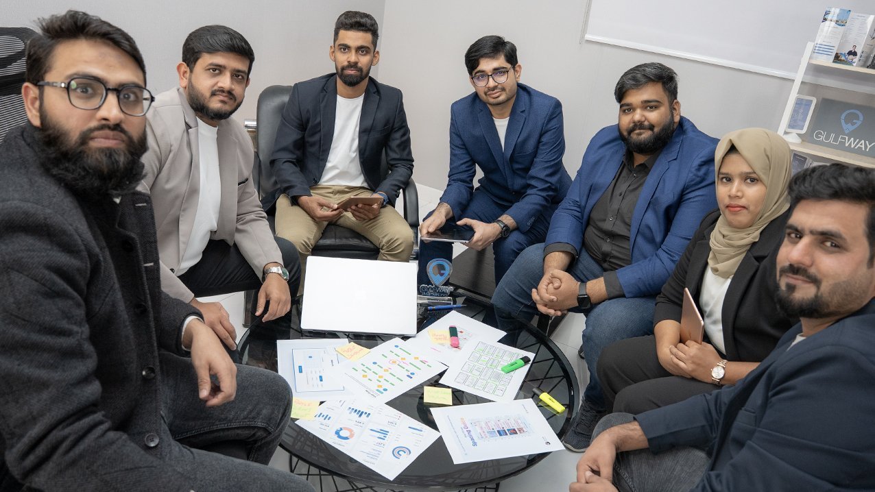 Media & Digital Marketing Team Posing Camera