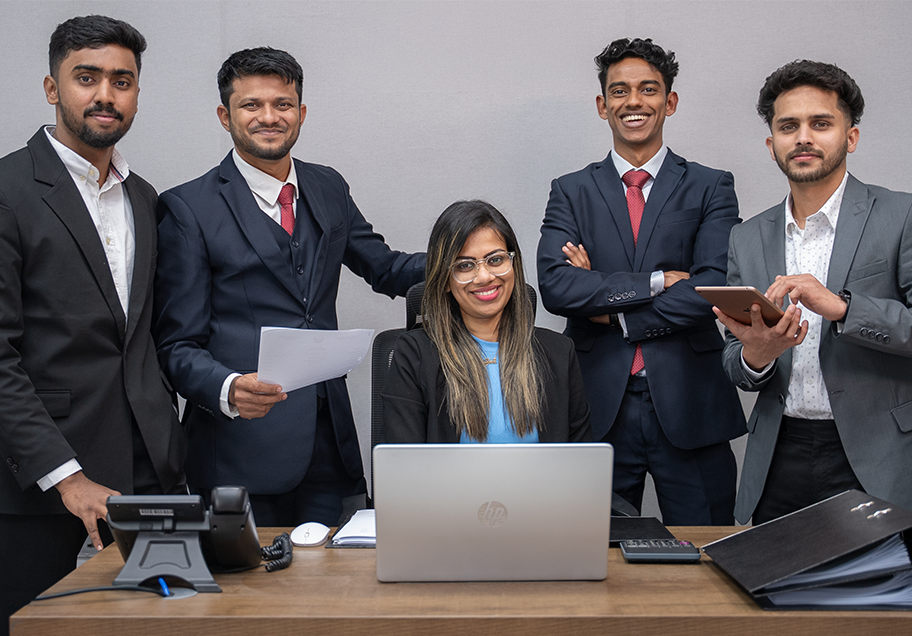 Accounts Team Posing Camera