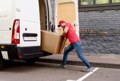 Mover Team Member is Loading Heavy Stuff on Truck
