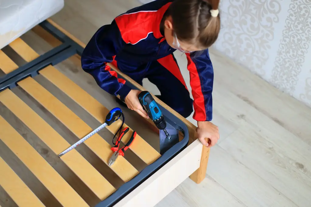 Emirates Way Cargo Packing materials and tools used for disassembling a bed frame